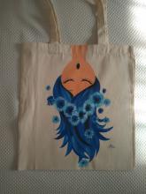 Bolso de tela chica bocabajo